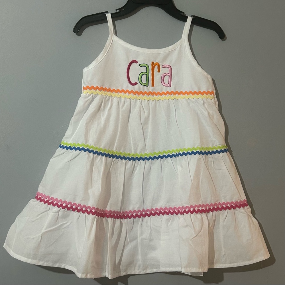 NWT Colorful made to order Embroidered Kids Dress